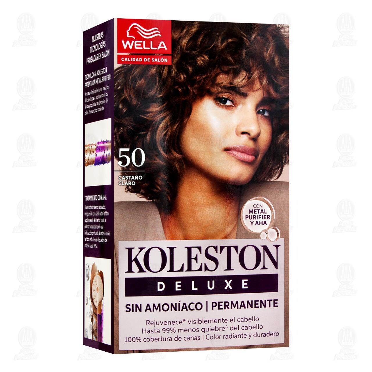 Tinte Koleston Deluxe en Crema Color Casta&ntilde;o Claro (50), 1 pz.