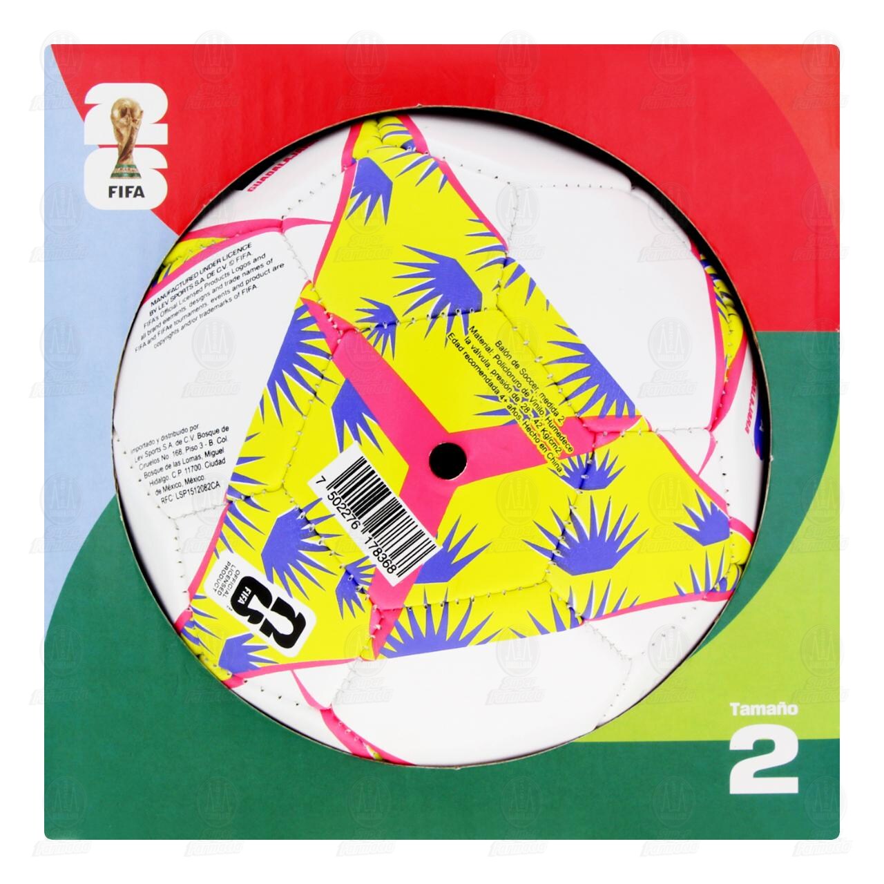 Bal&oacute;n de F&uacute;tbol FIFA World Cup 26 Edici&oacute;n Guadalajara Tama&ntilde;o 2, 1 pz. image number 1