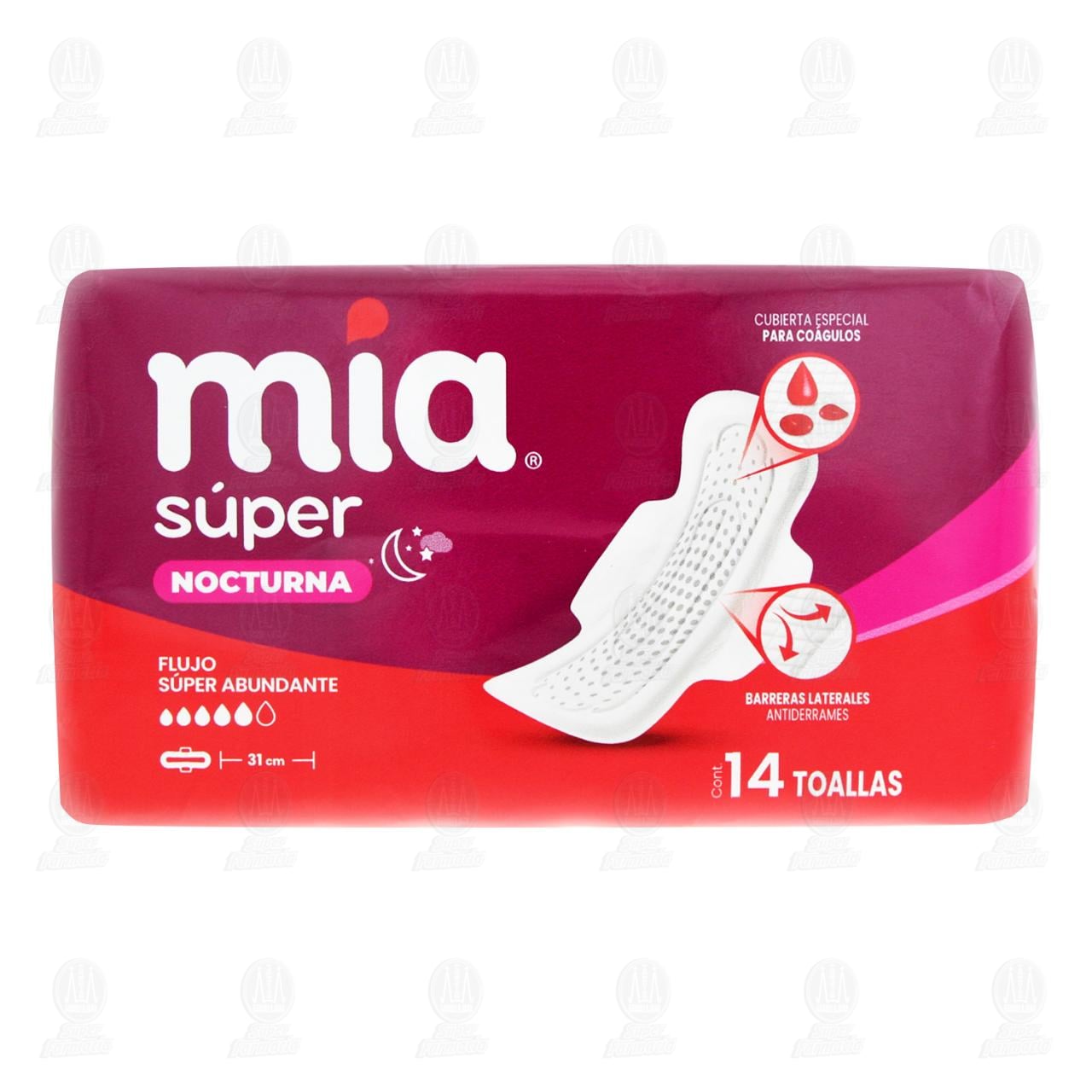 M&iacute;a Toalla Femenina S&uacute;per Nocturna, 14 pzas. image number 1