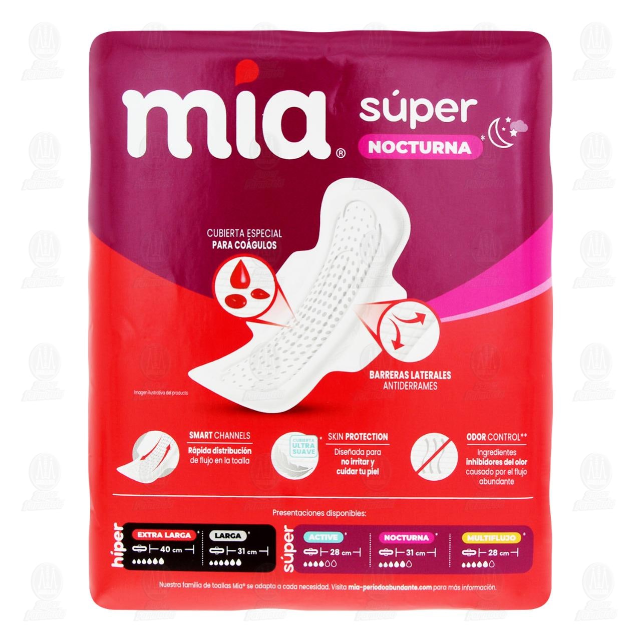 M&iacute;a Toalla Femenina S&uacute;per Nocturna, 28 pzas. image number 2