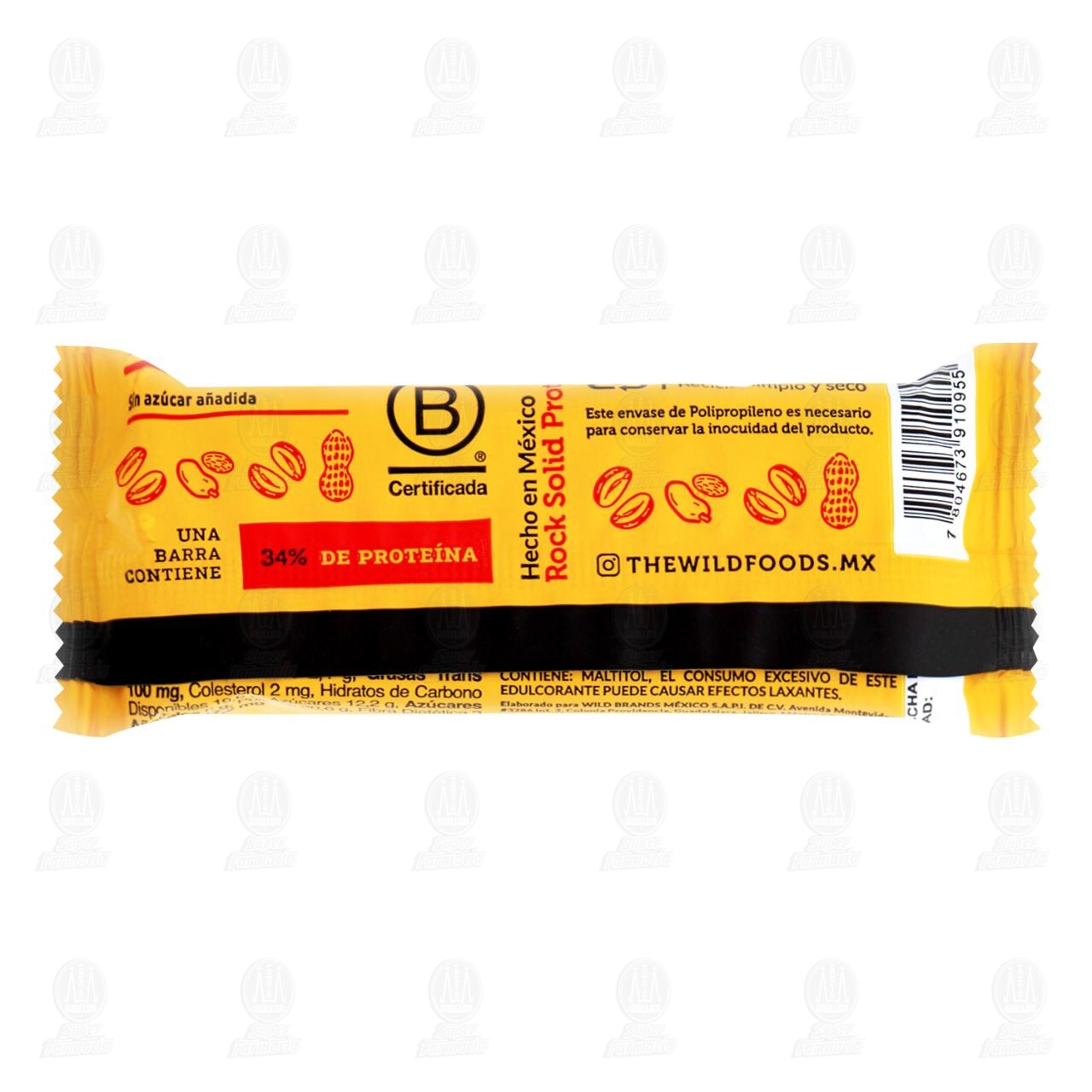 Barra de Prote&iacute;na Wild Protein Sabor Chocolate y Cacahuate, 45 gr. image number 1