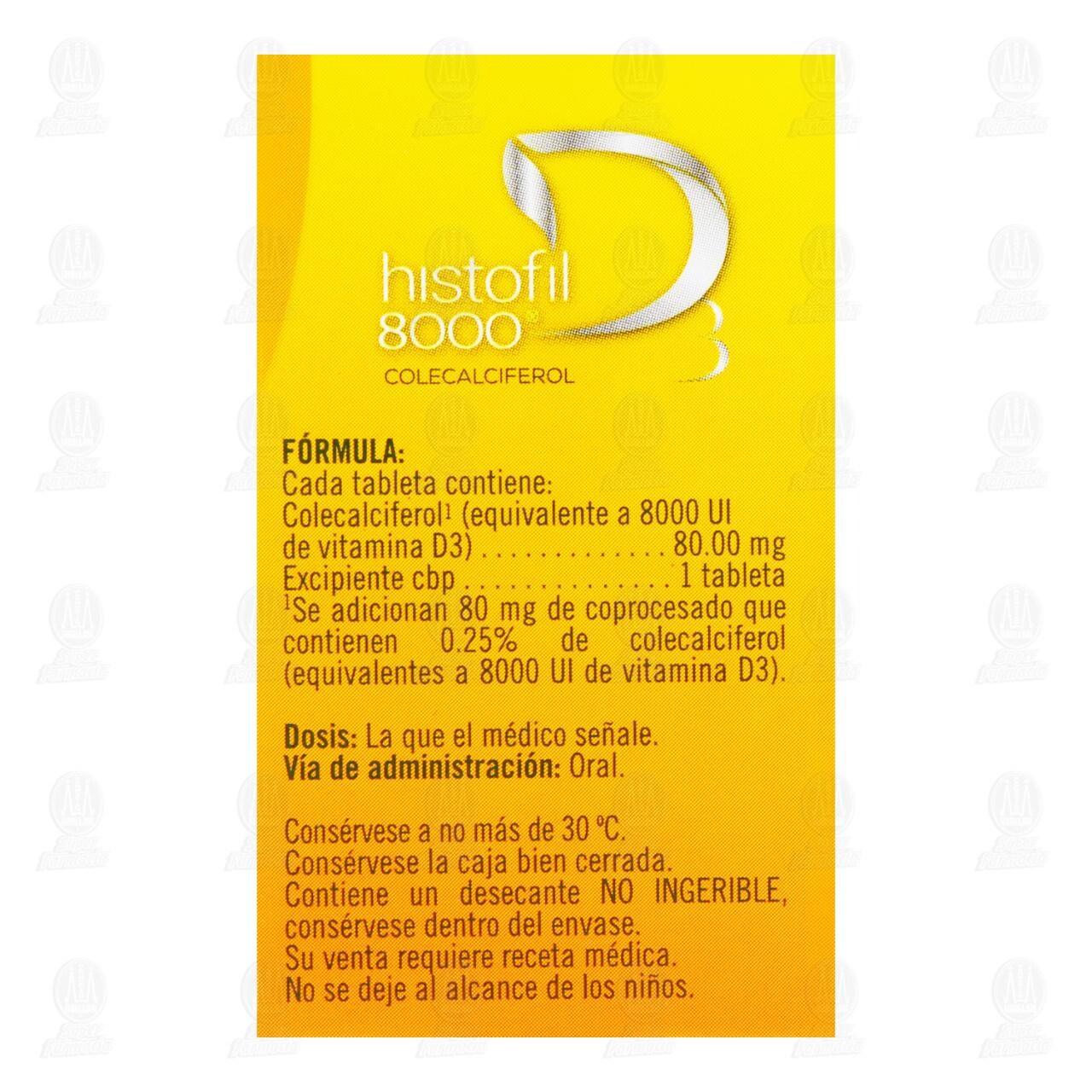 Histofil 8000 UI, 30 Tabletas. image number 2