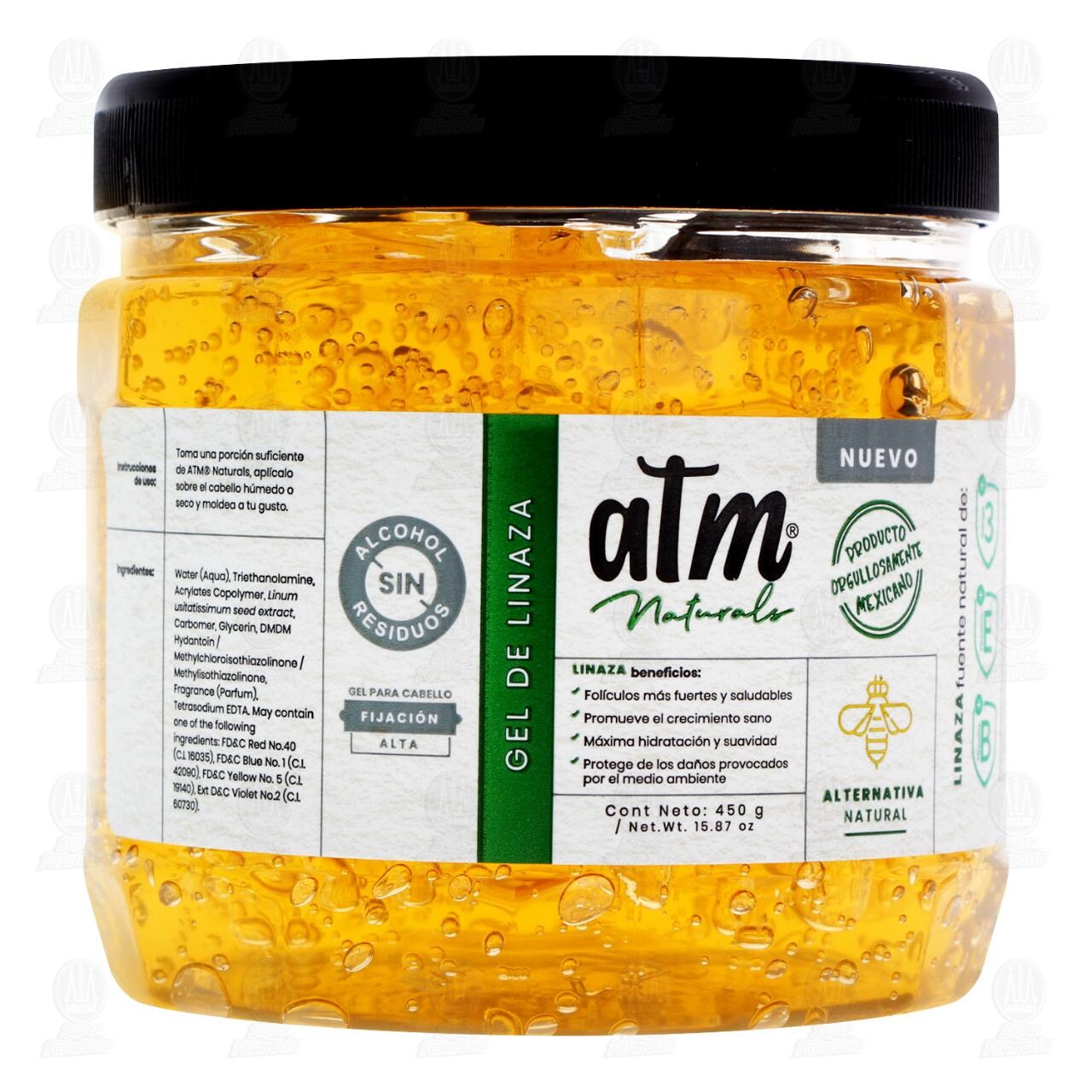 Gel de Linaza Atm Naturals, 450 gr.