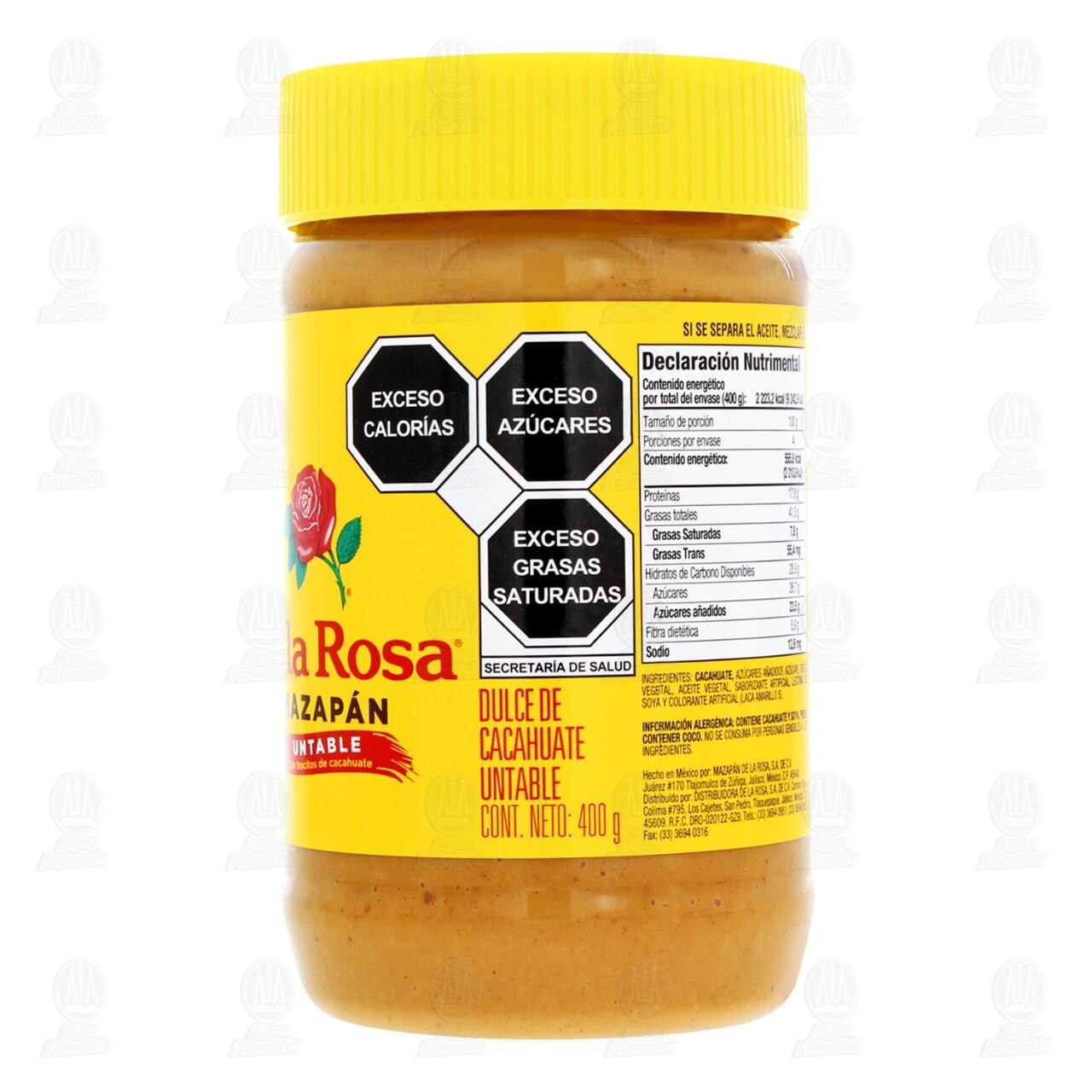 Dulce Untable de Cacahuate de la Rosa Mazap&aacute;n, 400 gr. image number 2