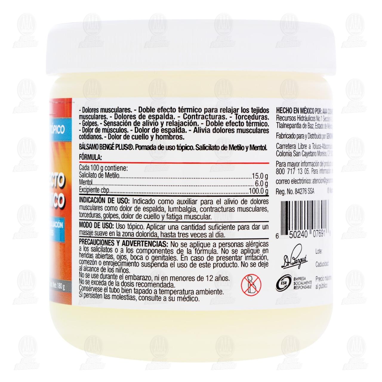 B&aacute;lsamo Bengue Plus, 180 gr. image number 2