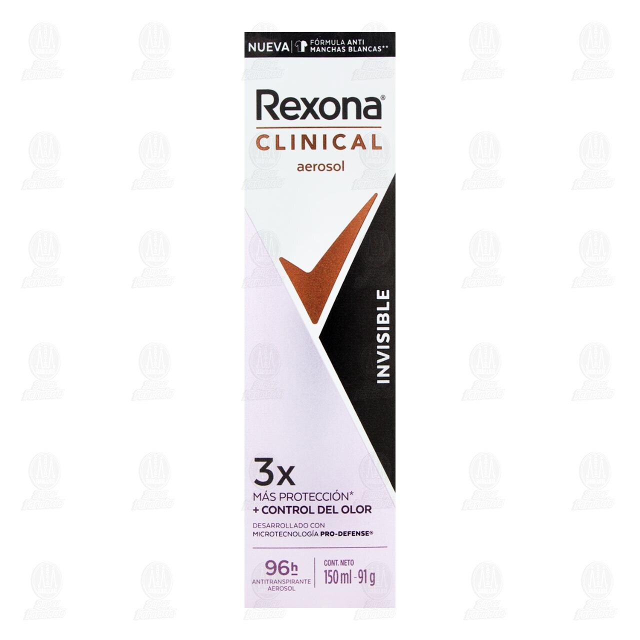 Antitranspirante Rexona Clinical Invisible en Aerosol, 150 ml. image number 1