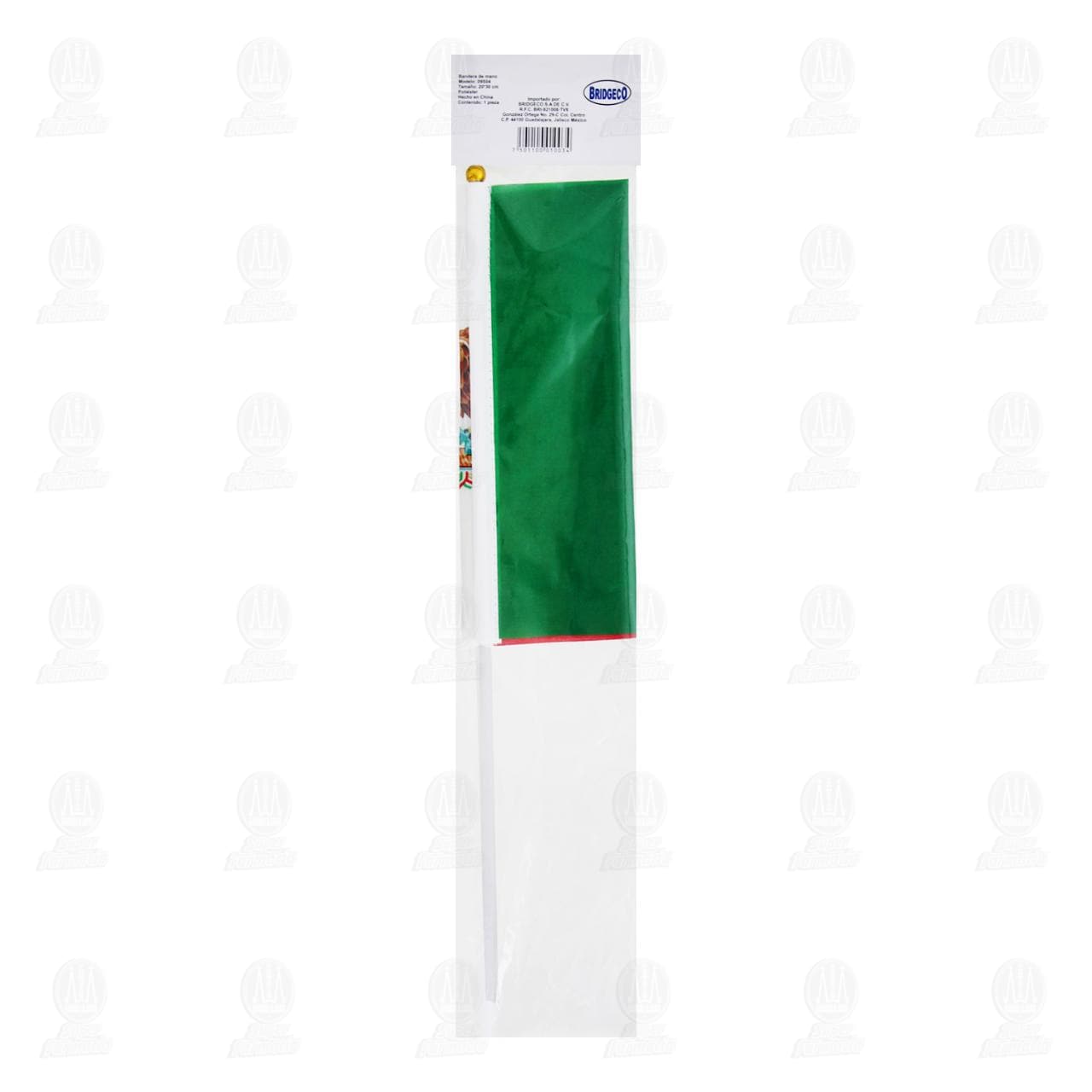 Bandera de Mano Tricolor M&eacute;xico Bridgeco, 1 pz. image number 1