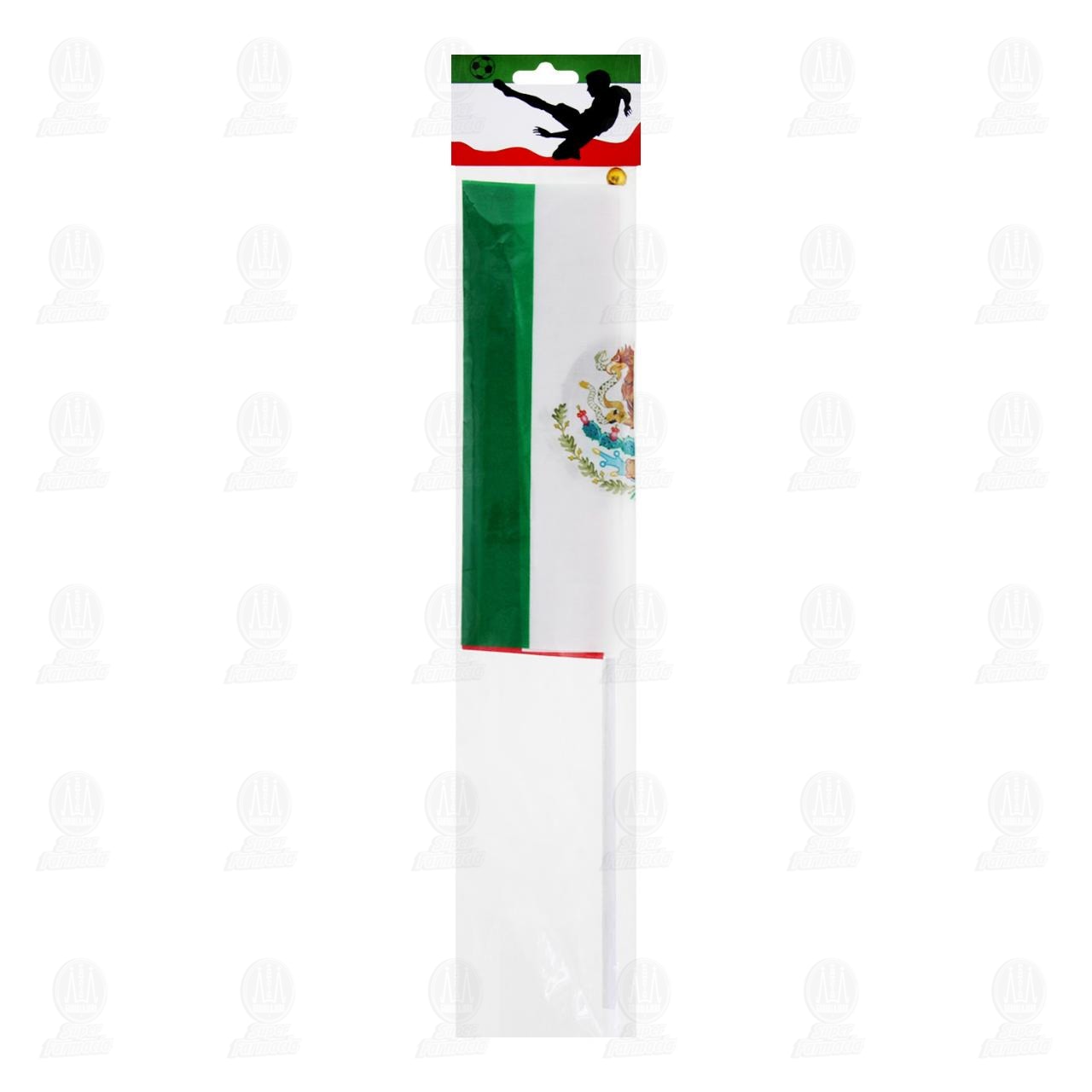 Bandera de Mano Tricolor M&eacute;xico Bridgeco, 1 pz. image number 0