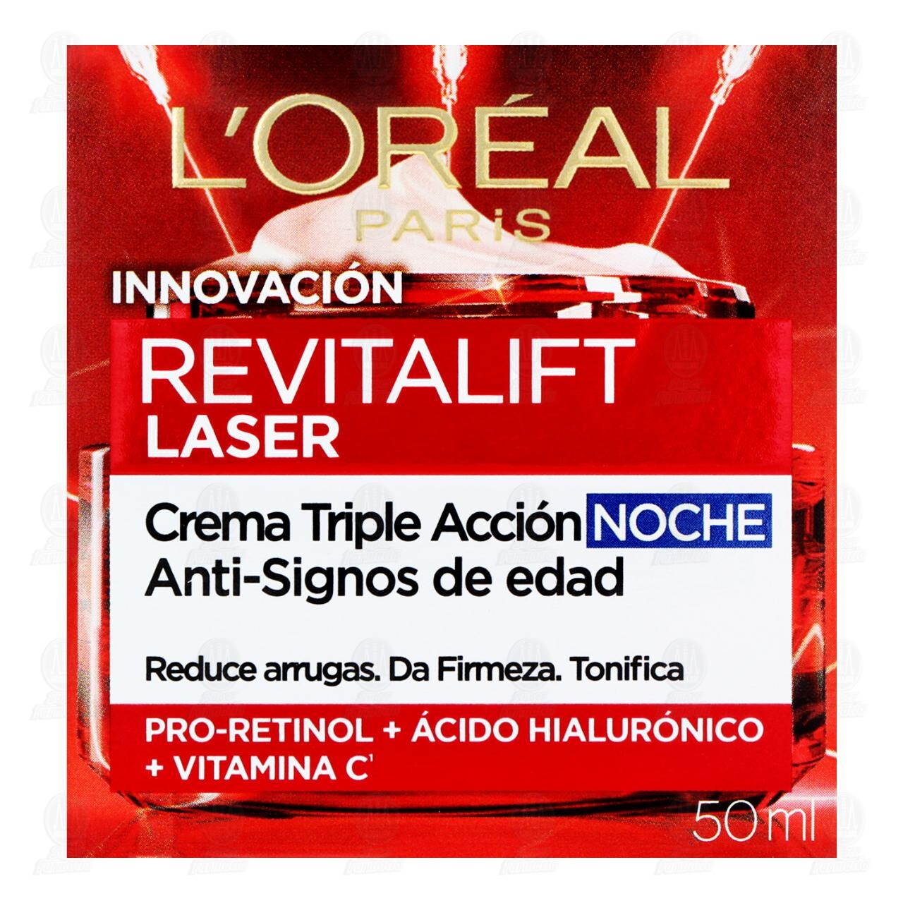 Crema L'Or&eacute;al Revitalift Laser Triple Acci&oacute;n Noche, 50 ml. image number 1