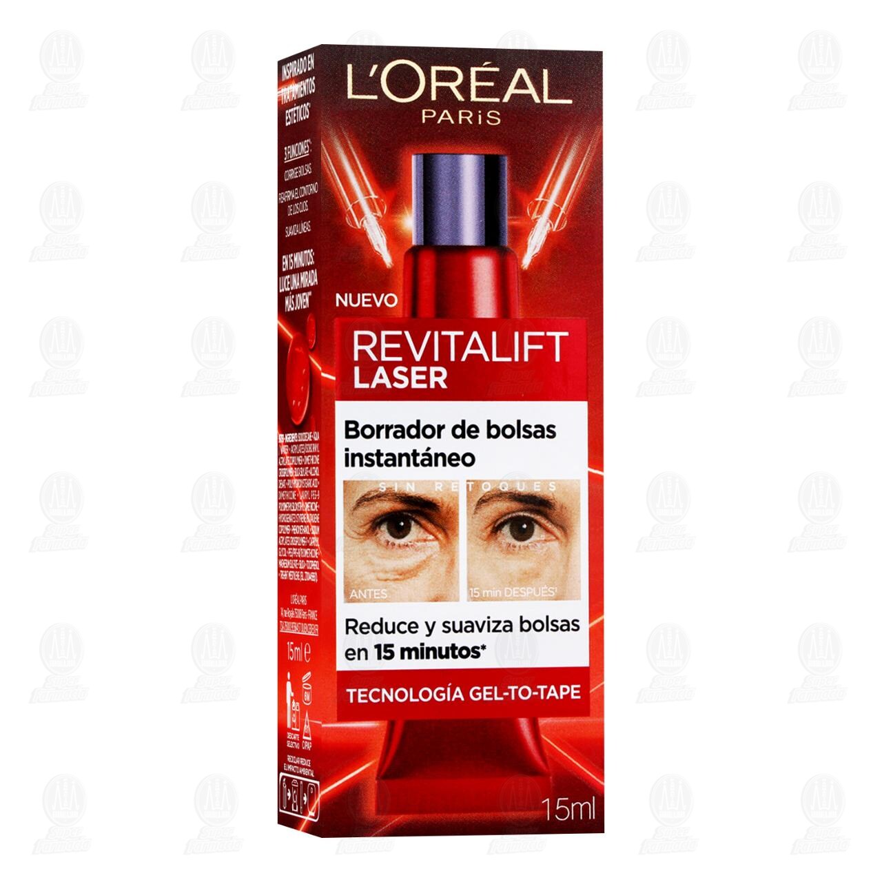 Borrador de Bolsas L'Or&eacute;al Revitalift Laser Instant&aacute;neo, 15 ml. image number 0