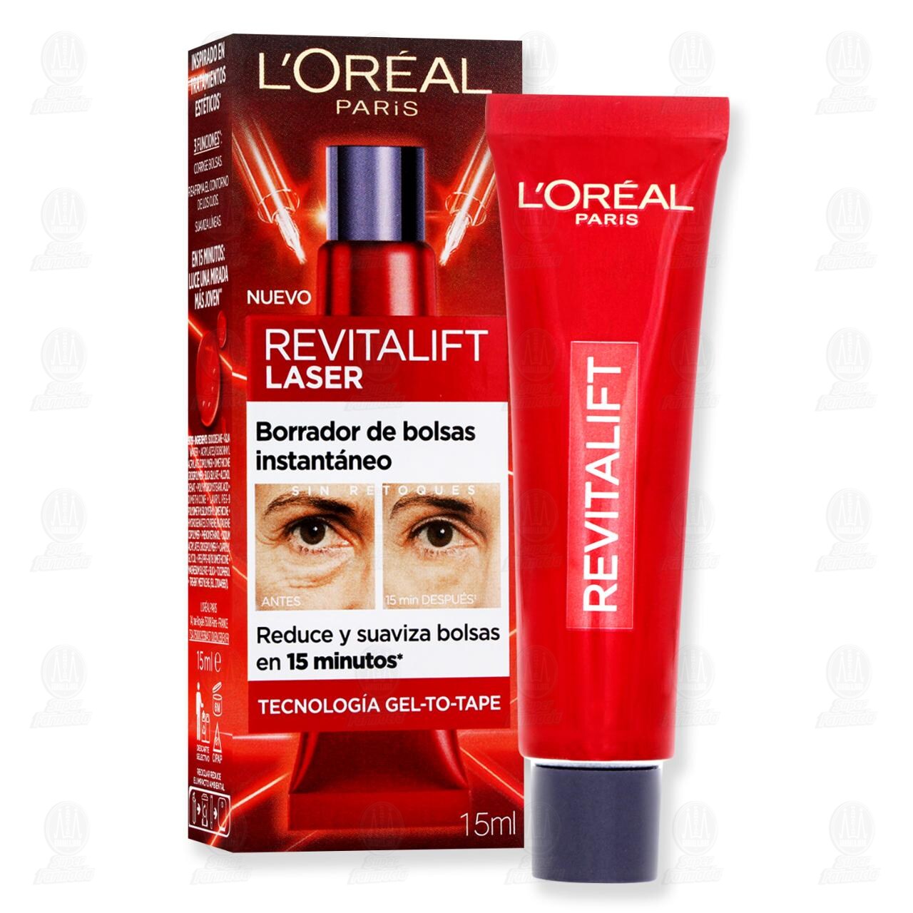 Borrador de Bolsas L'Or&eacute;al Revitalift Laser Instant&aacute;neo, 15 ml. image number 3