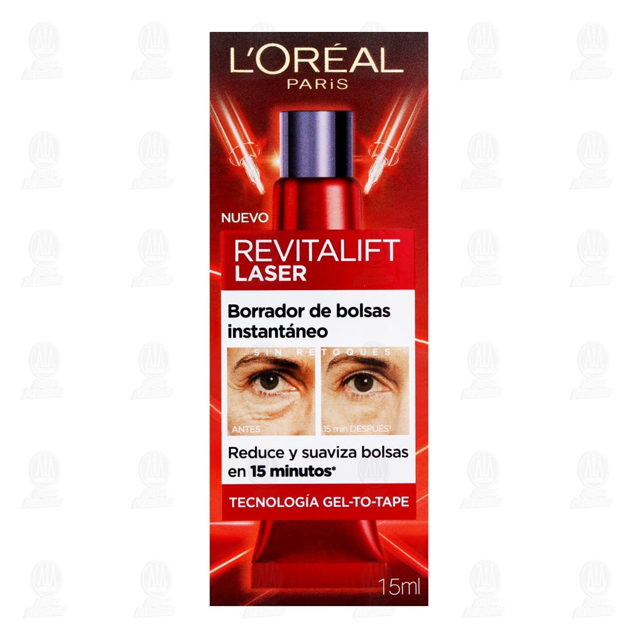 Borrador de Bolsas L'Or&eacute;al Revitalift Laser Instant&aacute;neo, 15 ml. image number 1