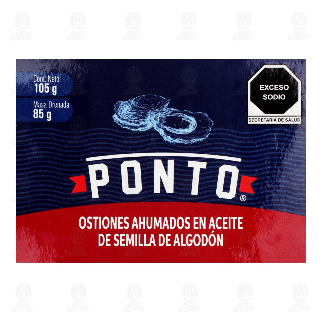 Ostiones Ponto Ahumados en Aceite, 105 gr. image number 1
