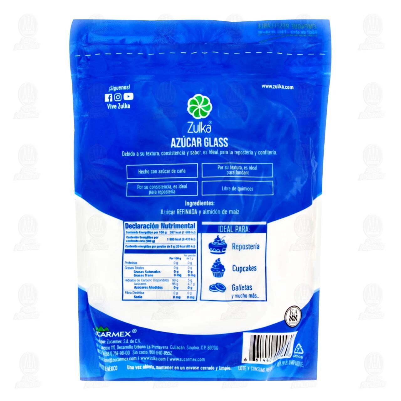 Az&uacute;car Zulka Glass, 500 gr. image number 1