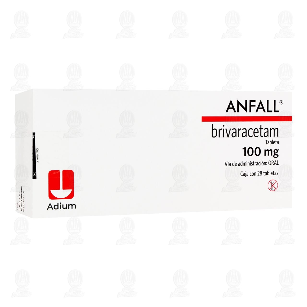 Anfall 100 mg, 28 Tabletas. image number 0