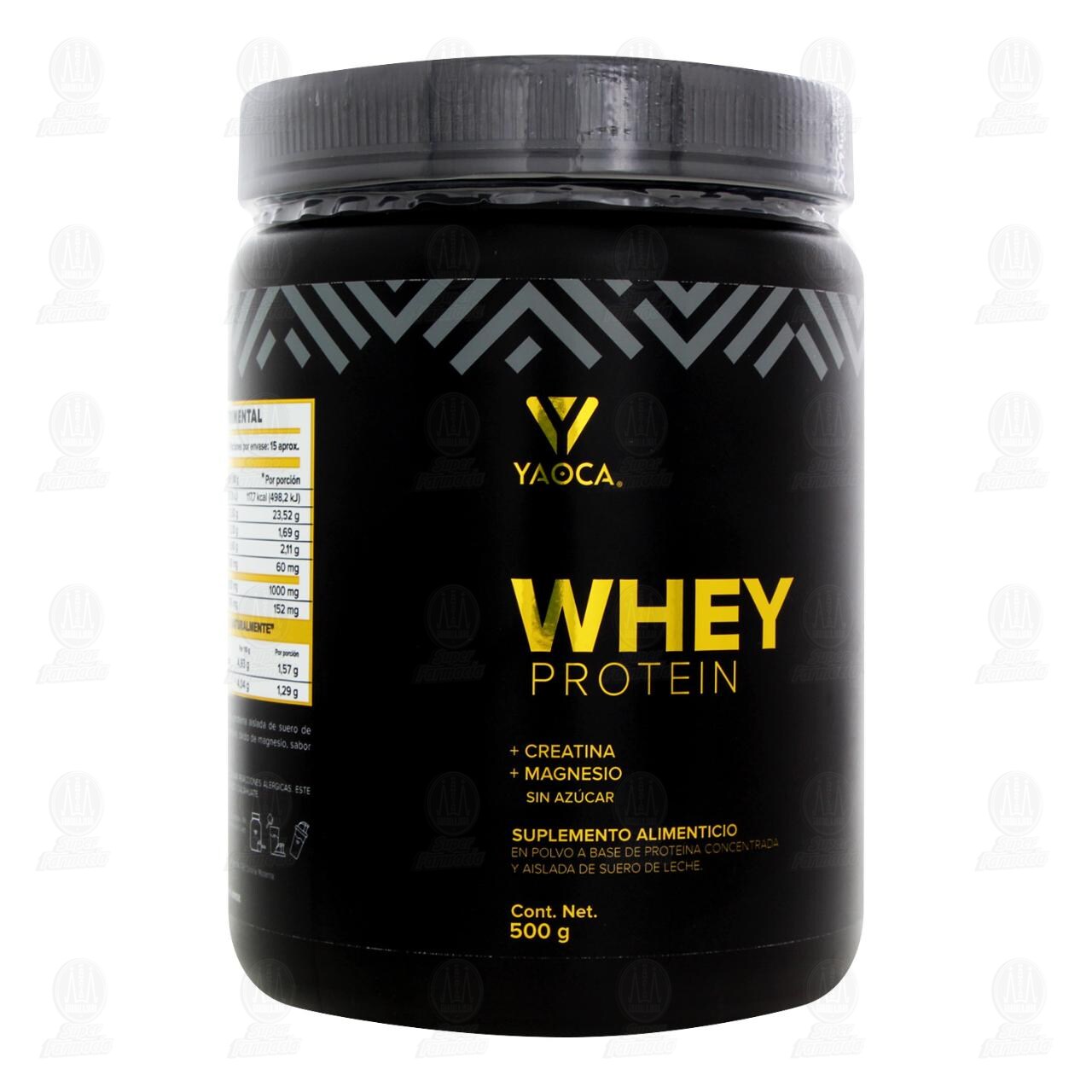 Yaoca Whey Protein en Polvo Sabor Chocolate, 500 gr.