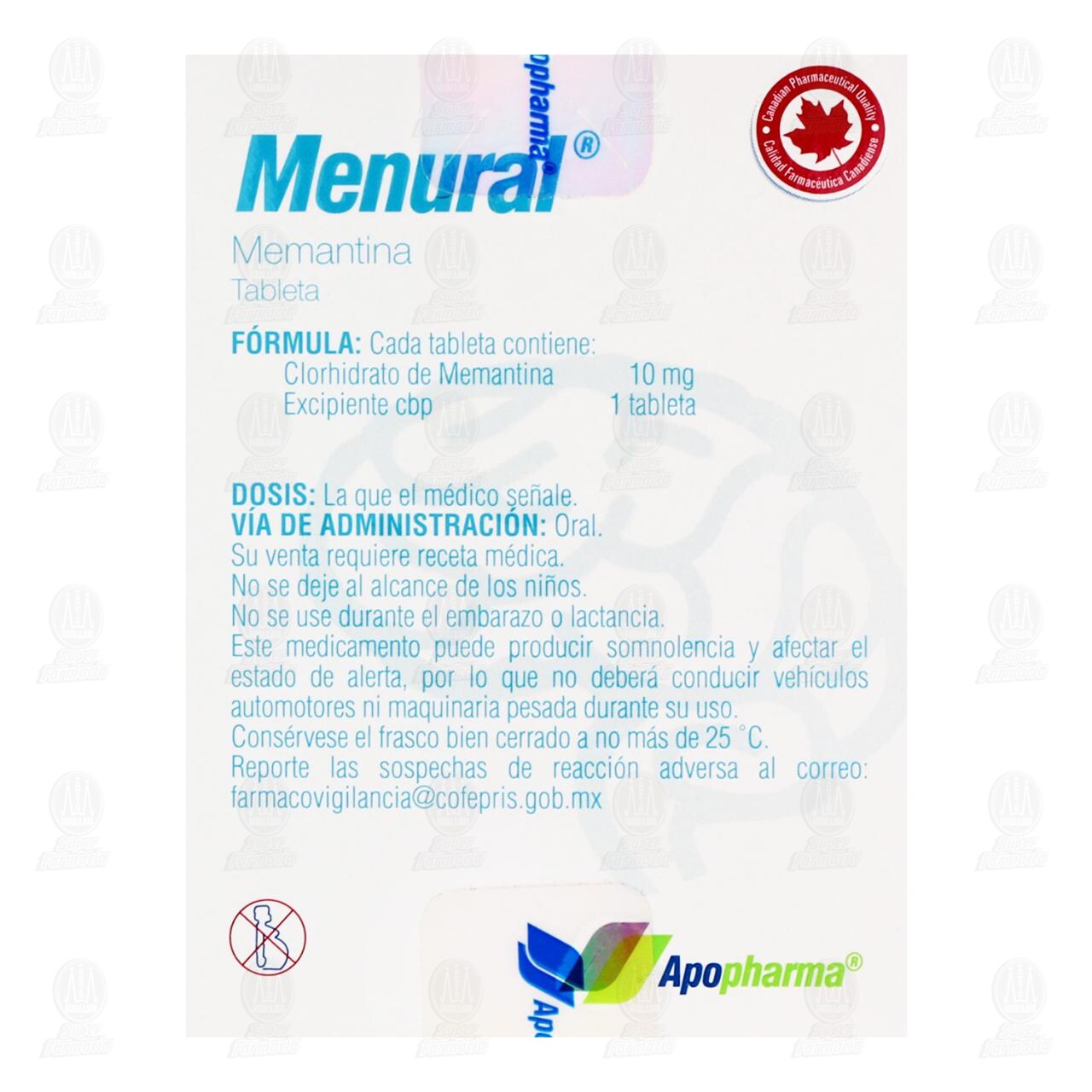 Menural 10 mg, 28 Tabletas. image number 2