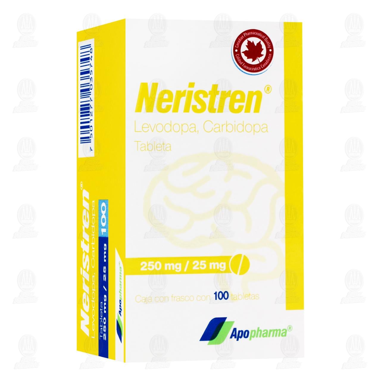 Neristren 250mg/25mg, 100 Tabletas.
