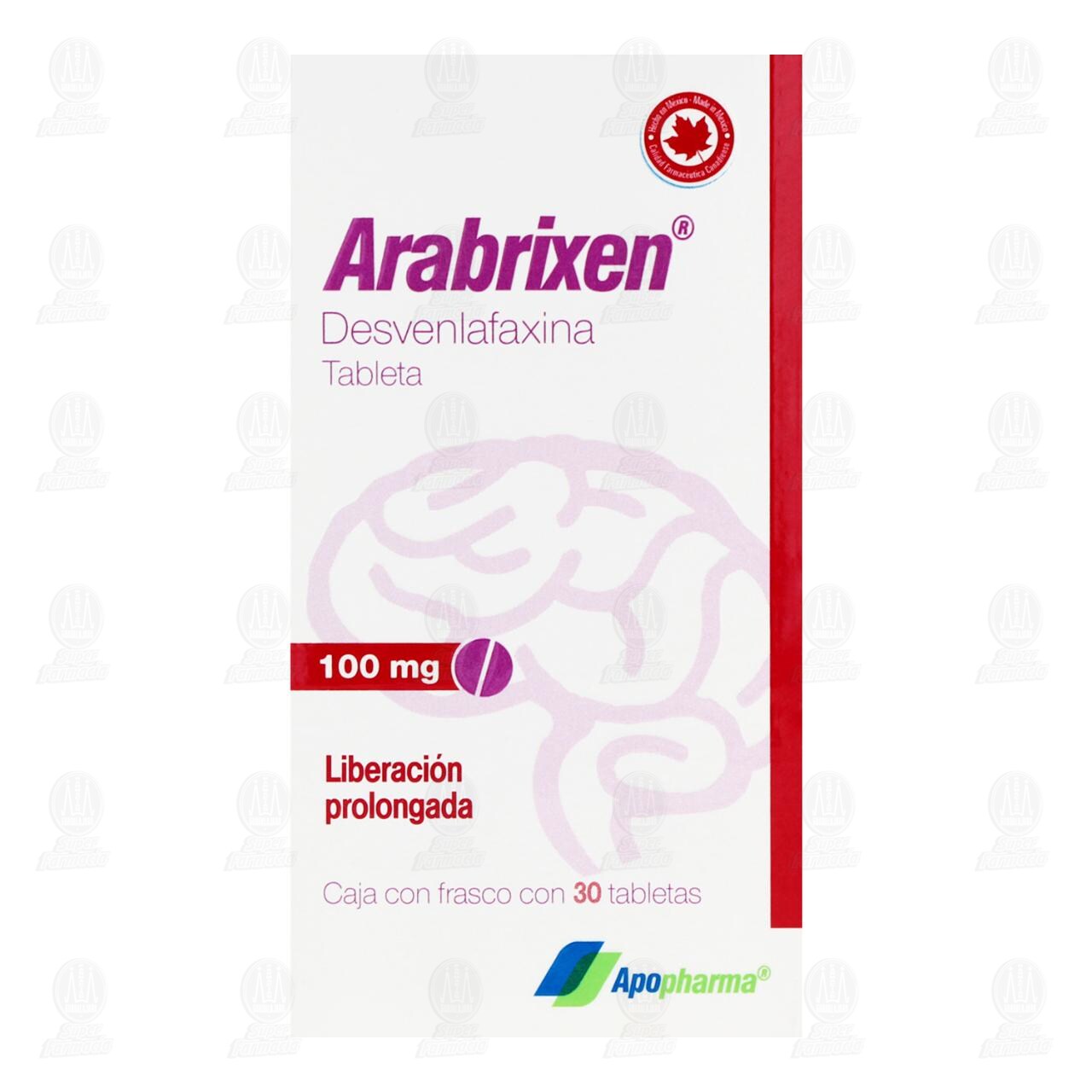 Arabrixen 100 mg, 30 Tabletas. image number 1