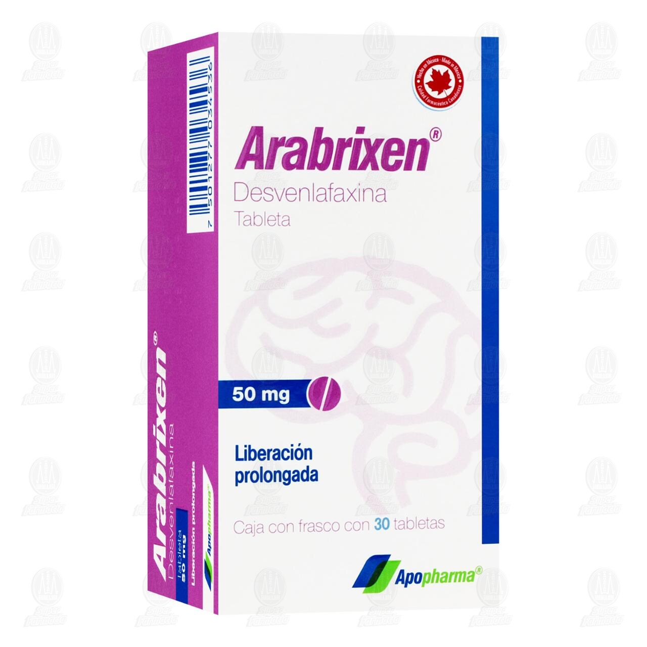 Arabrixen 50 mg, 30 Tabletas. image number 0