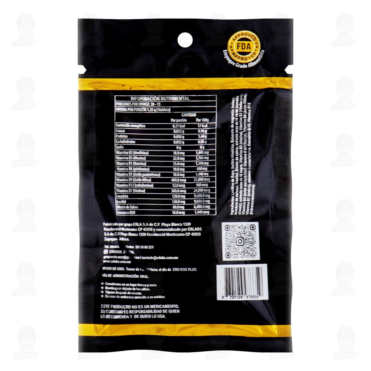Crudox Plus, 2 Tabletas. image number 1