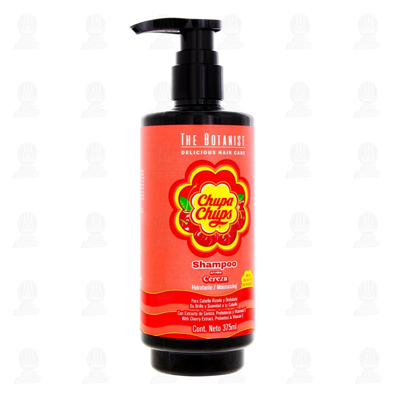 Shampoo The Botanist Chupa Chups Cereza, 375 ml. image number 0