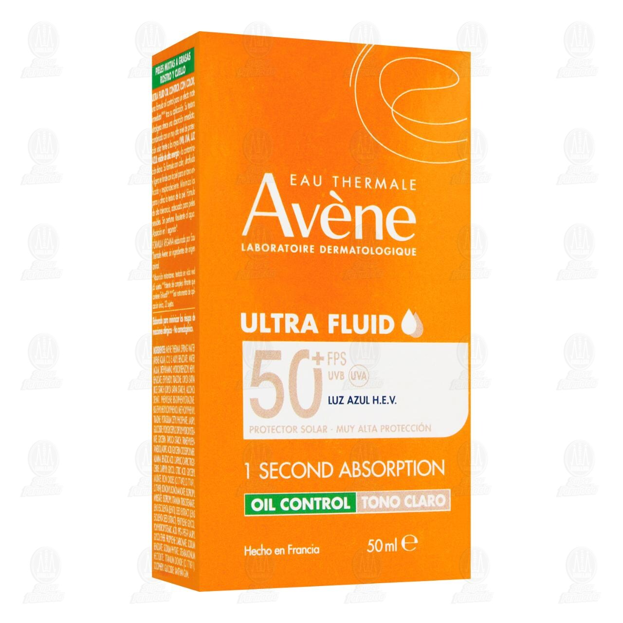 Av&egrave;ne Ultra Fluid Oil Control Tono Claro FPS 50+, 50 ml. image number 0