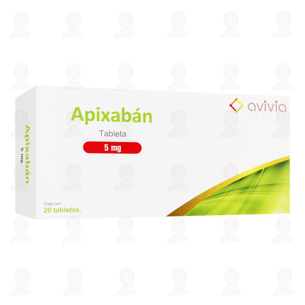 Apixab&aacute;n 5 mg, 20 Tabletas. image number 0