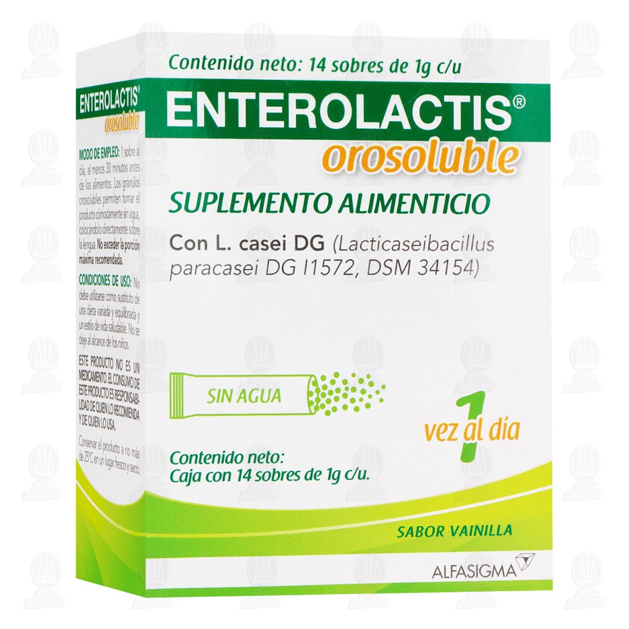 Enterolactis Orosoluble Sabor Vainilla, 14 Sobres.