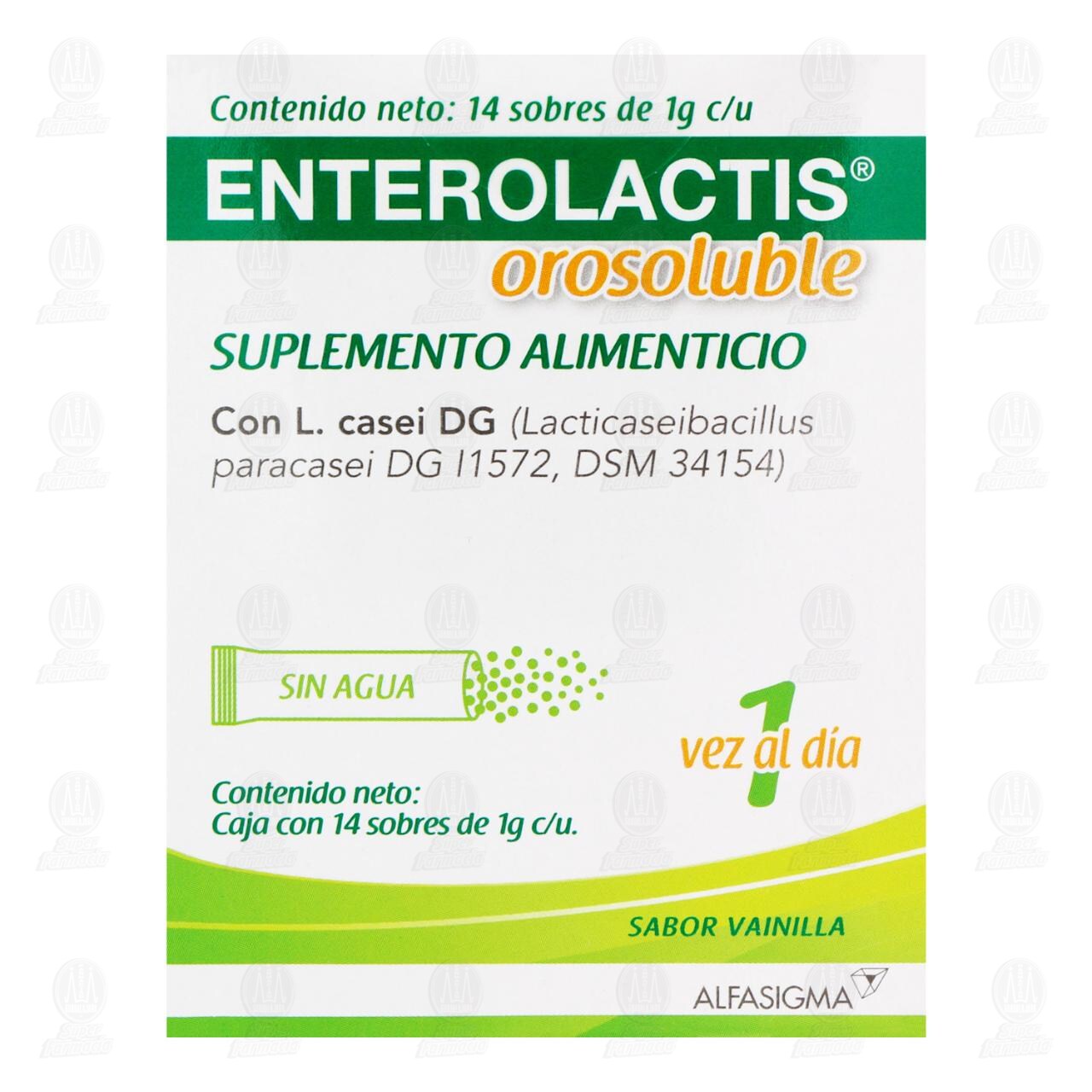 Enterolactis Orosoluble Sabor Vainilla, 14 Sobres. image number 1