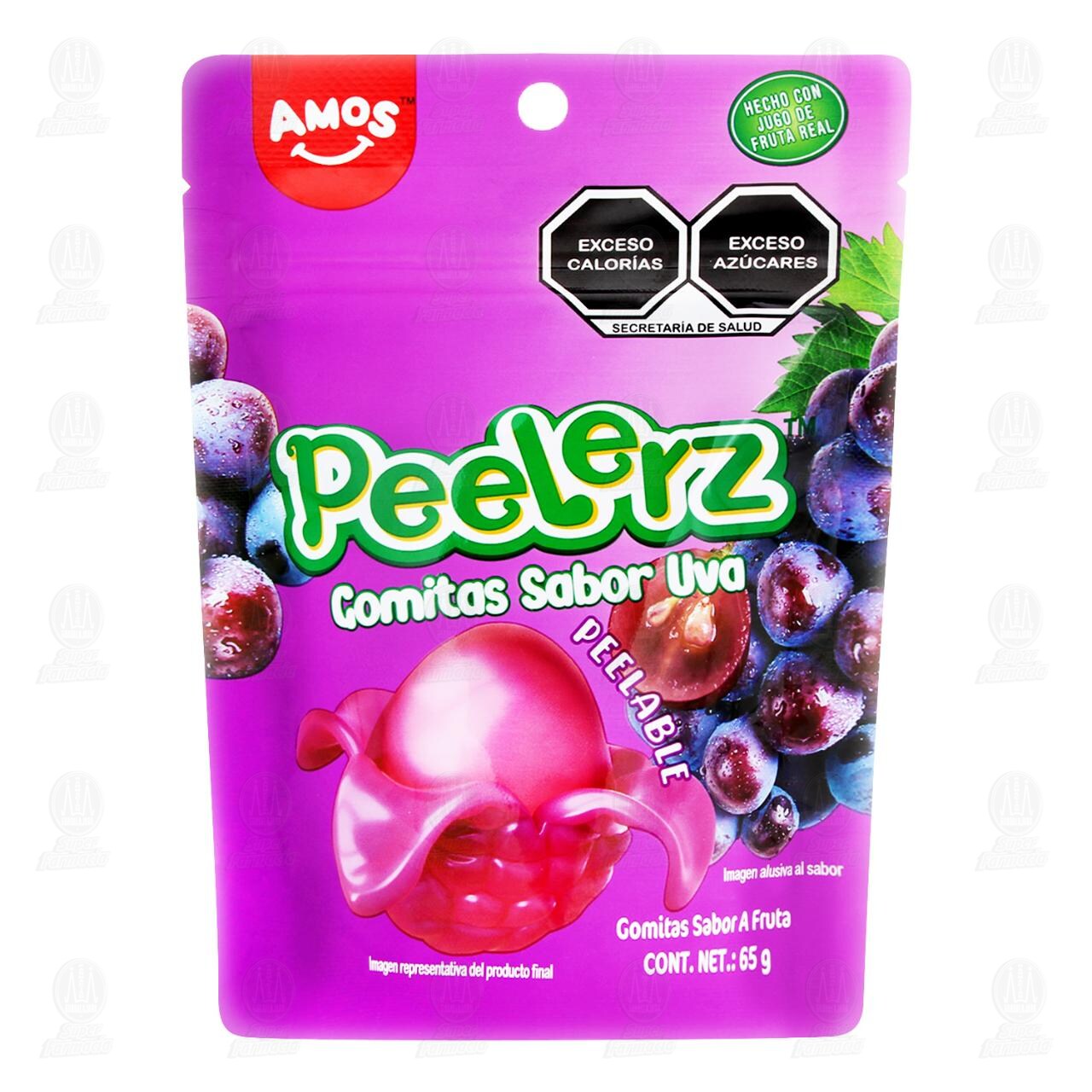 Gomitas Amos Peelerz Sabor Uva Pelable, 65 gr. image number 0