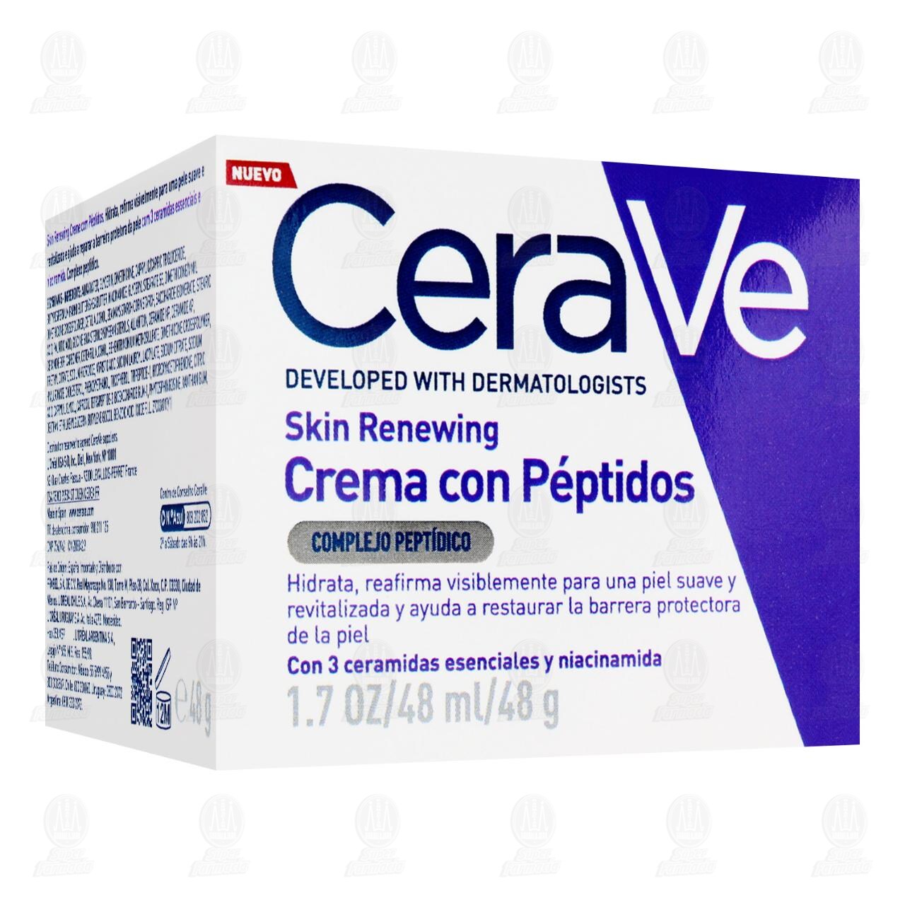 CeraVe Crema con P&eacute;ptidos Skin Renewing, 48 gr.