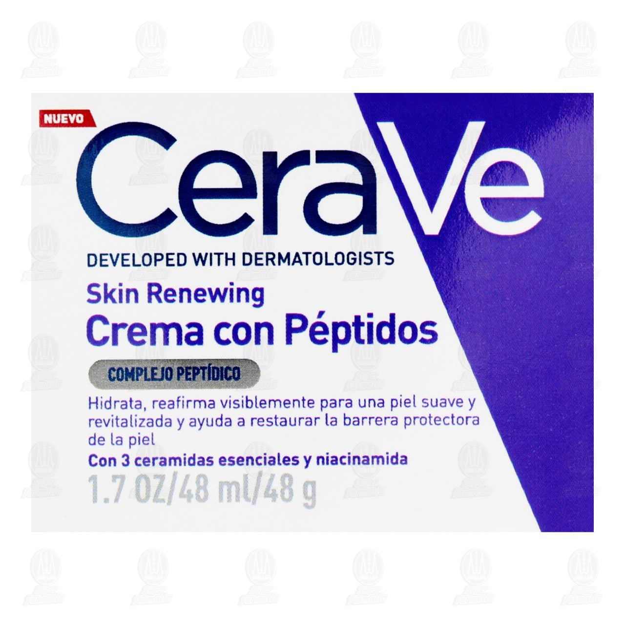 CeraVe Crema con P&eacute;ptidos Skin Renewing, 48 gr. image number 1