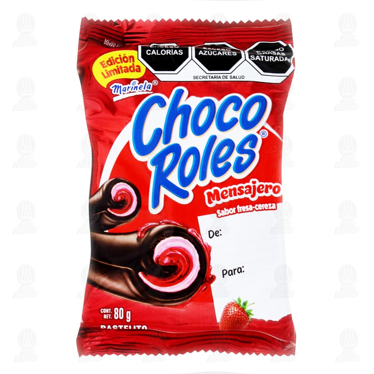 Choco Roles Marinela Mensajero Edici&oacute;n Limitada, 80 gr.