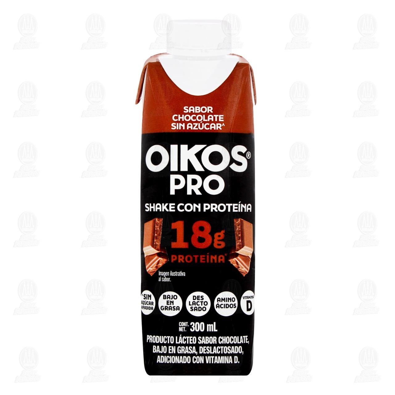 Bebida L&aacute;ctea Oikos Pro Shake con Prote&iacute;na Sabor Chocolate Sin Az&uacute;car, 300 ml. image number 1