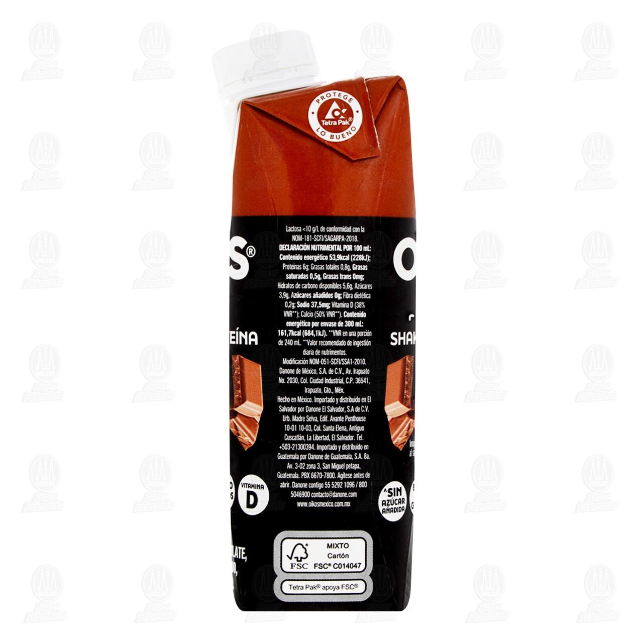 Bebida L&aacute;ctea Oikos Pro Shake con Prote&iacute;na Sabor Chocolate Sin Az&uacute;car, 300 ml. image number 3