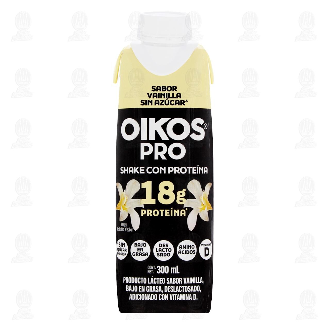 Bebida L&aacute;ctea Oikos Pro Shake con Prote&iacute;na Sabor Vainilla Sin Az&uacute;car, 300 ml. image number 1
