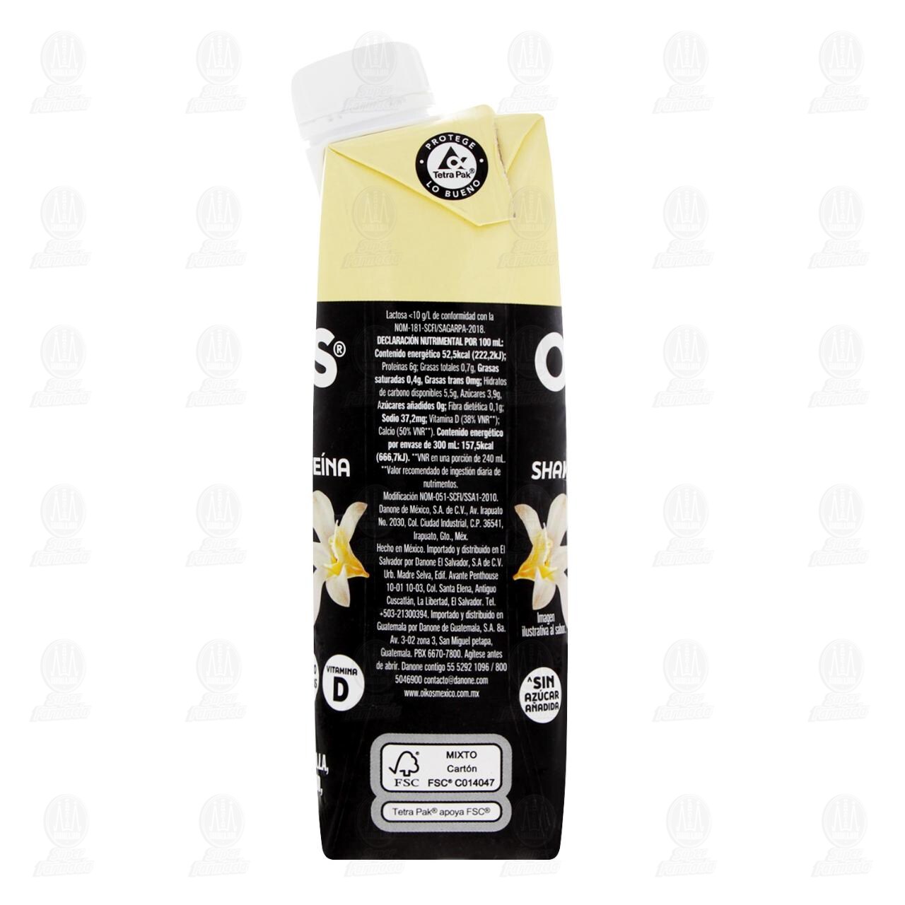 Bebida L&aacute;ctea Oikos Pro Shake con Prote&iacute;na Sabor Vainilla Sin Az&uacute;car, 300 ml. image number 3