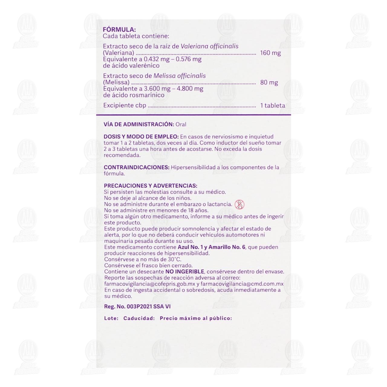 Medicamento Herbolario Botanical Doctor 160mg/80mg, 40 Tabletas. image number 2