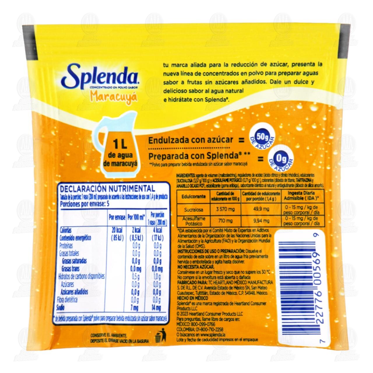Bebida en Polvo Splenda Maracuy&aacute;, 7 gr. image number 1