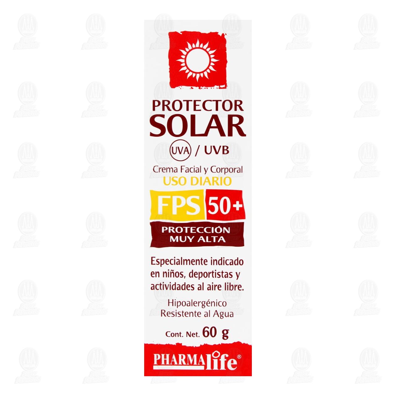 Protector Solar Pharmalife Crema Facial y Corporal FPS 50+, 60 gr. image number 1