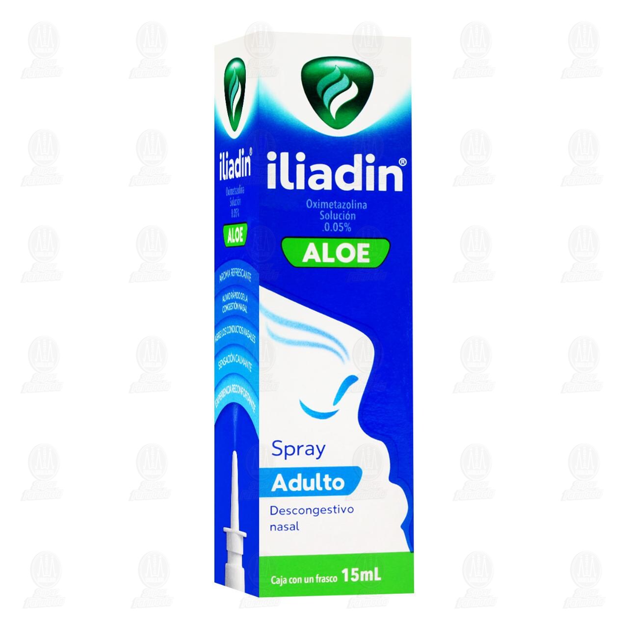 Iliadin Adulto Spray Descongestionante Nasal Aloe, 0.05% 15 ml. image number 0