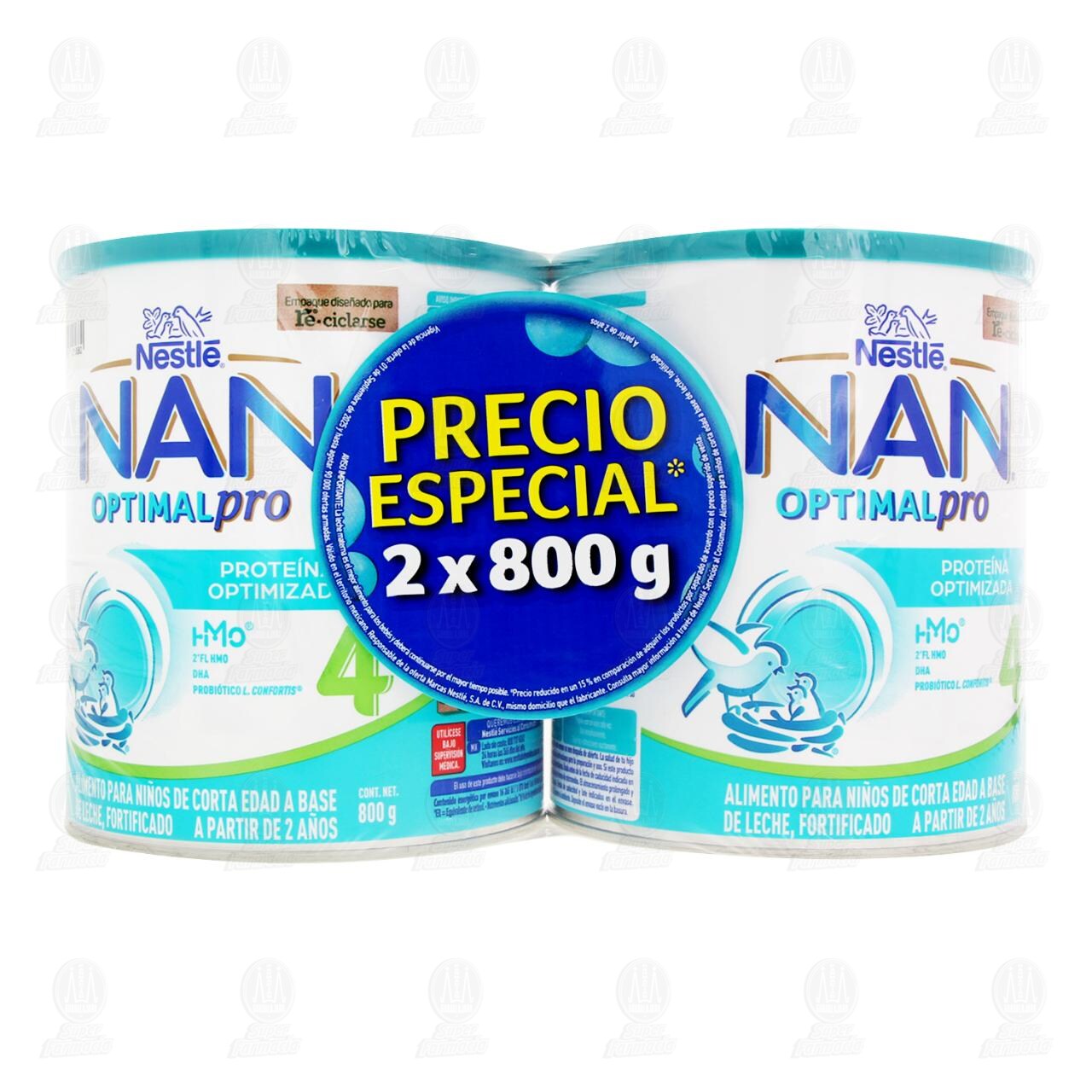 Pack F&oacute;rmula Infantil Nan 4 Optimal Pro de 800 gr + 800 gr, 2 pzas. image number 1