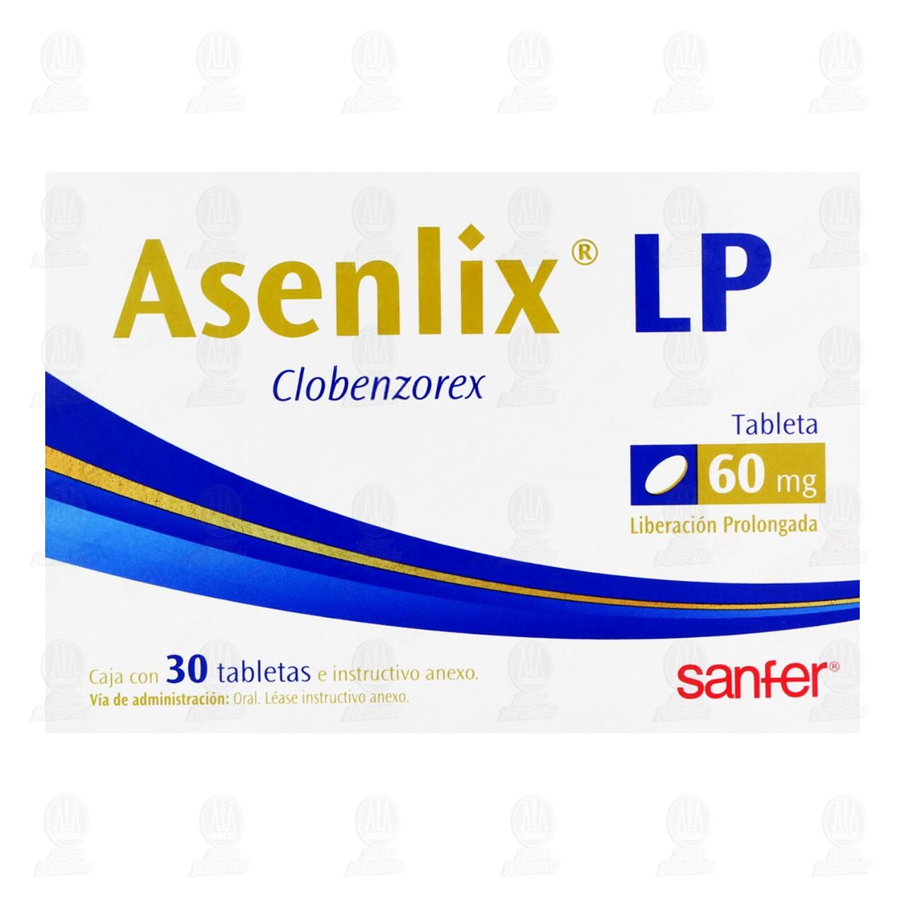 Asenlix LP 60 mg, 30 Tabletas. image number 1