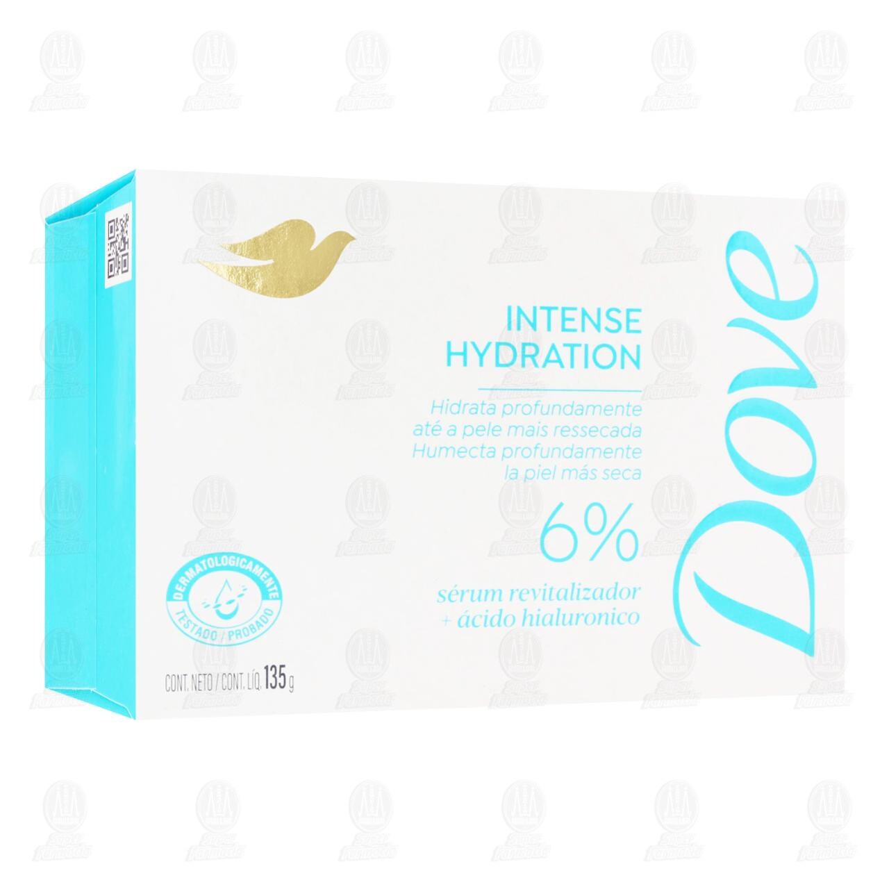 Jab&oacute;n de Tocador Dove Intense Hydration con S&eacute;rum Revitalizador y &Aacute;cido Hialur&oacute;nico, 135 gr. image number 0