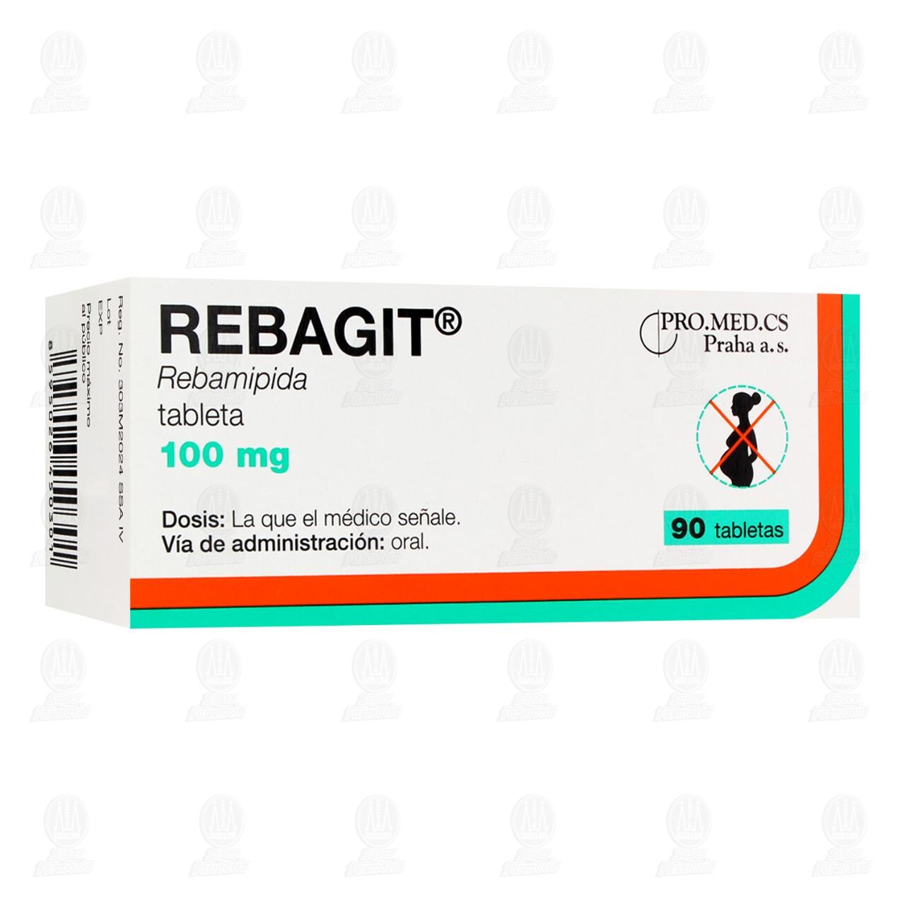 Rebagit 100 mg, 90 Tabletas. image number 0