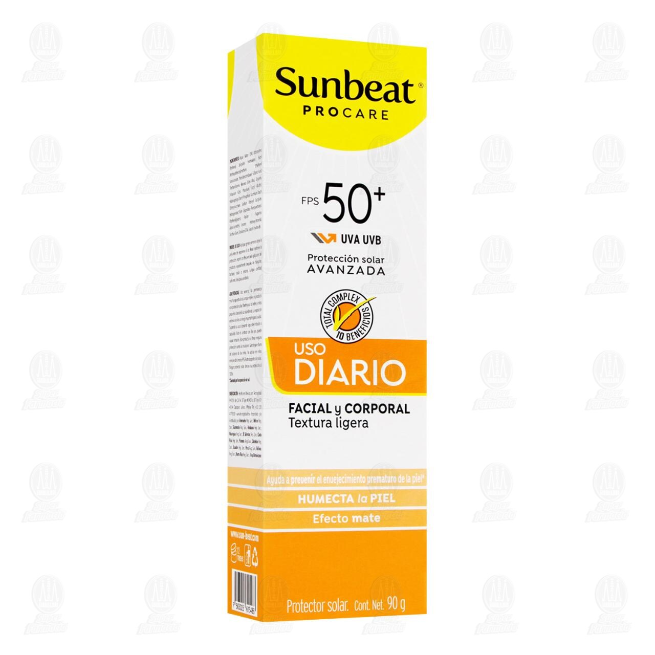 Protector Solar Sunbeat Procare Facial y Corporal FPS 50+, 90 gr.