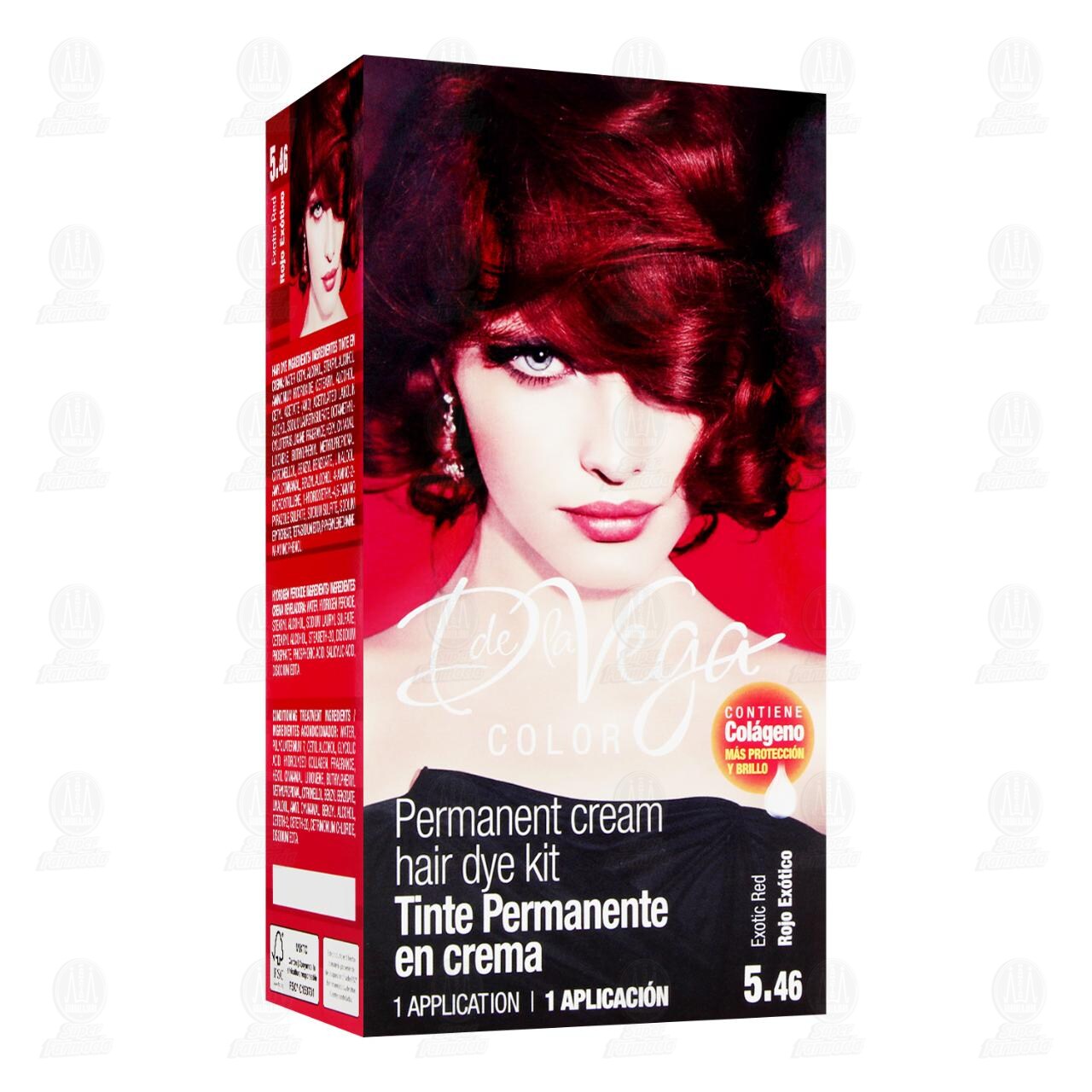 Tinte D de la Vega Color Rojo Ex&oacute;tico 5.46, 1 pz.