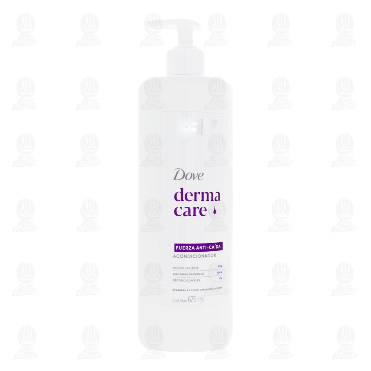 Acondicionador Dove Derma Care Fuerza Anti-Ca&iacute;da, 675 ml.