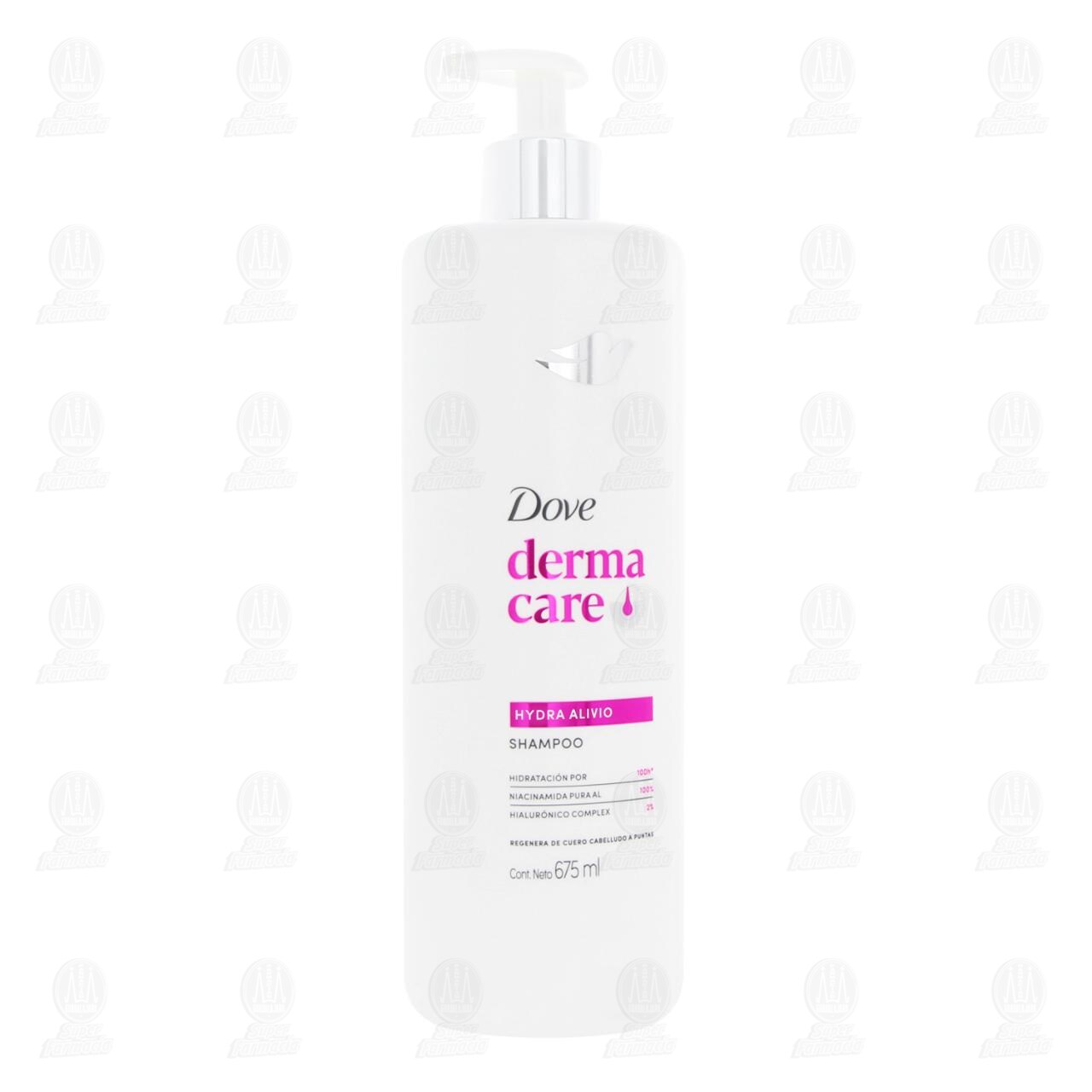 Shampoo Dove Derma Care Hydra Alivio, 675 ml.